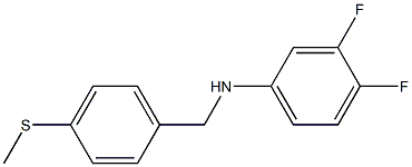 3,4-difluoro-N-{[4-(methylsulfanyl)phenyl]methyl}aniline Struktur