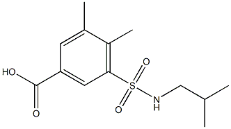 3,4-dimethyl-5-[(2-methylpropyl)sulfamoyl]benzoic acid Struktur