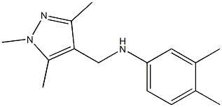 3,4-dimethyl-N-[(1,3,5-trimethyl-1H-pyrazol-4-yl)methyl]aniline Struktur