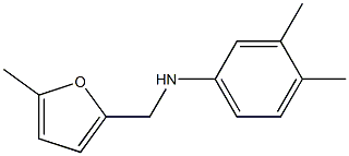 3,4-dimethyl-N-[(5-methylfuran-2-yl)methyl]aniline Struktur