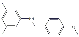 3,5-difluoro-N-[(4-methoxyphenyl)methyl]aniline Struktur