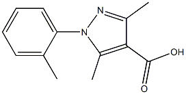 3,5-dimethyl-1-(2-methylphenyl)-1H-pyrazole-4-carboxylic acid Struktur