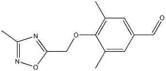 3,5-dimethyl-4-[(3-methyl-1,2,4-oxadiazol-5-yl)methoxy]benzaldehyde Struktur