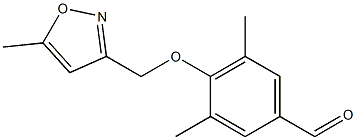 3,5-dimethyl-4-[(5-methyl-1,2-oxazol-3-yl)methoxy]benzaldehyde Struktur