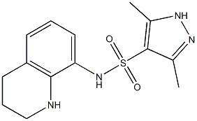 3,5-dimethyl-N-(1,2,3,4-tetrahydroquinolin-8-yl)-1H-pyrazole-4-sulfonamide Struktur