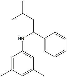 3,5-dimethyl-N-(3-methyl-1-phenylbutyl)aniline Struktur