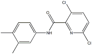 3,6-dichloro-N-(3,4-dimethylphenyl)pyridine-2-carboxamide Struktur