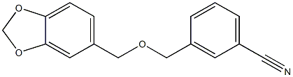 3-[(1,3-benzodioxol-5-ylmethoxy)methyl]benzonitrile Struktur