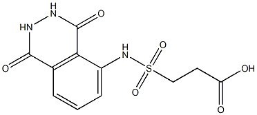 3-[(1,4-dioxo-1,2,3,4-tetrahydrophthalazin-5-yl)sulfamoyl]propanoic acid Struktur