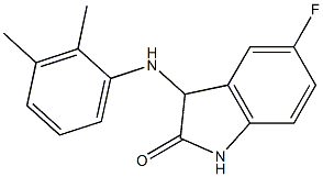 3-[(2,3-dimethylphenyl)amino]-5-fluoro-2,3-dihydro-1H-indol-2-one Struktur