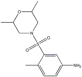 3-[(2,6-dimethylmorpholine-4-)sulfonyl]-4-methylaniline Struktur