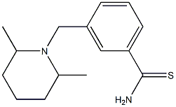 3-[(2,6-dimethylpiperidin-1-yl)methyl]benzene-1-carbothioamide Struktur