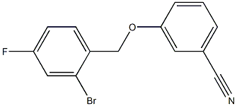 3-[(2-bromo-4-fluorophenyl)methoxy]benzonitrile Struktur