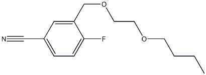 3-[(2-butoxyethoxy)methyl]-4-fluorobenzonitrile Struktur