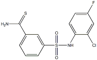 3-[(2-chloro-4-fluorophenyl)sulfamoyl]benzene-1-carbothioamide Struktur