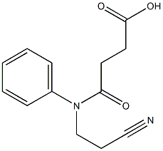 3-[(2-cyanoethyl)(phenyl)carbamoyl]propanoic acid Struktur