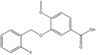 3-[(2-fluorophenyl)methoxy]-4-methoxybenzoic acid Struktur