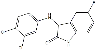 3-[(3,4-dichlorophenyl)amino]-5-fluoro-2,3-dihydro-1H-indol-2-one Struktur