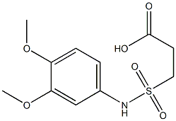 3-[(3,4-dimethoxyphenyl)sulfamoyl]propanoic acid Struktur