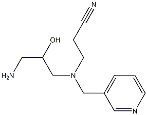 3-[(3-amino-2-hydroxypropyl)(pyridin-3-ylmethyl)amino]propanenitrile Struktur