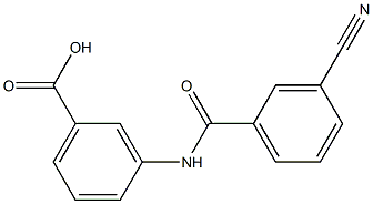 3-[(3-cyanobenzene)amido]benzoic acid Struktur