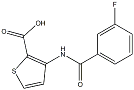 3-[(3-fluorobenzoyl)amino]thiophene-2-carboxylic acid Struktur