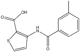 3-[(3-methylbenzoyl)amino]thiophene-2-carboxylic acid Struktur