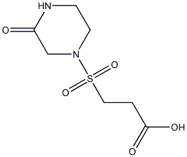 3-[(3-oxopiperazine-1-)sulfonyl]propanoic acid Struktur