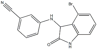 3-[(4-bromo-2-oxo-2,3-dihydro-1H-indol-3-yl)amino]benzonitrile Struktur