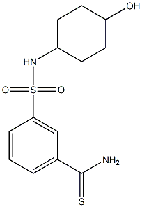 3-[(4-hydroxycyclohexyl)sulfamoyl]benzene-1-carbothioamide Struktur