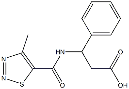 3-[(4-methyl-1,2,3-thiadiazol-5-yl)formamido]-3-phenylpropanoic acid Struktur