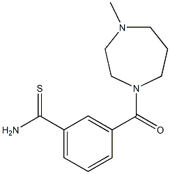 3-[(4-methyl-1,4-diazepan-1-yl)carbonyl]benzene-1-carbothioamide Struktur