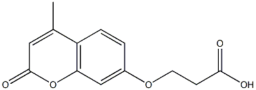 3-[(4-methyl-2-oxo-2H-chromen-7-yl)oxy]propanoic acid Struktur