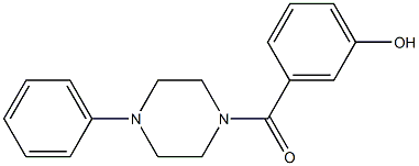 3-[(4-phenylpiperazin-1-yl)carbonyl]phenol Struktur