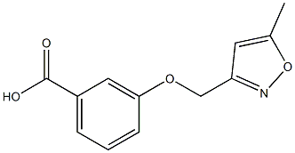 3-[(5-methyl-1,2-oxazol-3-yl)methoxy]benzoic acid Struktur