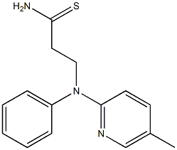 3-[(5-methylpyridin-2-yl)(phenyl)amino]propanethioamide Struktur