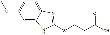 3-[(6-methoxy-1H-benzimidazol-2-yl)thio]propanoic acid Struktur