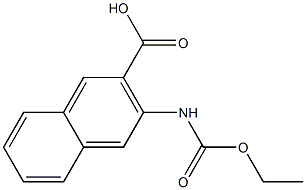 3-[(ethoxycarbonyl)amino]naphthalene-2-carboxylic acid Struktur