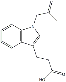 3-[1-(2-methylprop-2-en-1-yl)-1H-indol-3-yl]propanoic acid Struktur