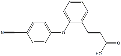 3-[2-(4-cyanophenoxy)phenyl]prop-2-enoic acid Struktur