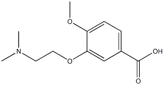 3-[2-(dimethylamino)ethoxy]-4-methoxybenzoic acid Struktur