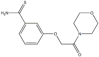 3-[2-(morpholin-4-yl)-2-oxoethoxy]benzene-1-carbothioamide Struktur