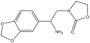 3-[2-amino-2-(2H-1,3-benzodioxol-5-yl)ethyl]-1,3-oxazolidin-2-one Struktur