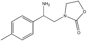 3-[2-amino-2-(4-methylphenyl)ethyl]-1,3-oxazolidin-2-one Struktur