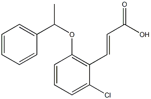 3-[2-chloro-6-(1-phenylethoxy)phenyl]prop-2-enoic acid Struktur