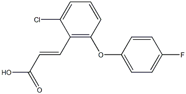 3-[2-chloro-6-(4-fluorophenoxy)phenyl]prop-2-enoic acid Struktur