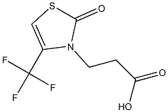 3-[2-oxo-4-(trifluoromethyl)-1,3-thiazol-3(2H)-yl]propanoic acid Struktur