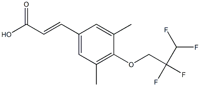 3-[3,5-dimethyl-4-(2,2,3,3-tetrafluoropropoxy)phenyl]prop-2-enoic acid Struktur