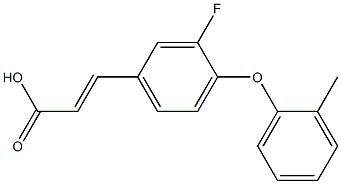 3-[3-fluoro-4-(2-methylphenoxy)phenyl]prop-2-enoic acid Struktur