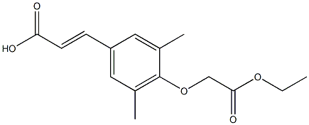 3-[4-(2-ethoxy-2-oxoethoxy)-3,5-dimethylphenyl]prop-2-enoic acid Struktur